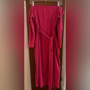 NWT SHEIN Pink Ribbed Knit Dress 2X